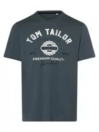 Koszulki męskie - Tom Tailor - T-shirt męski, niebieski - miniaturka - grafika 1