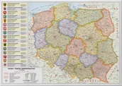 Mapy i plansze edukacyjne - Polska. Mapa administracyjna ścienna - miniaturka - grafika 1