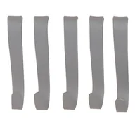 Wieszaki łazienkowe - Haczyki kuchenne szare 5 szt. - miniaturka - grafika 1
