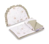 Akcesoria do wózków - KOMPLET DO WÓZKA MUŚLIN DMUCHAWCE BEŻOWY - miniaturka - grafika 1