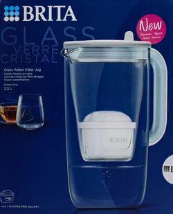 BRITA - Zrównoważony szklany dzbanek filtrujący do wody - 2,5 litra - niebieski - w tym 1 wkład filtrujący MAXTRA PRO All-in-1 - Dzbanki i imbryki - miniaturka - grafika 1