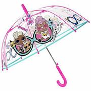 Parasole - LOL Surprise parasol dla dziewcząt, przezroczysty, automatyczny, dla lalek, Lolly, wytrzymała struktura kopułowa, dla dziewcząt w wieku od 3 do 6 lat, wiatroszczelny, średnica 74 cm, Perletti Kids - miniaturka - grafika 1