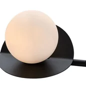 Lampy stojące - Lampa stołowa industrialna czarna poziomy pręt szklana biała kula do salonu sypialni 1xG9 5W JULES Rabalux - miniaturka - grafika 1