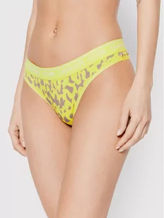Majtki damskie - Calvin Klein Underwear Stringi 000QF5733E Żółty - grafika 1