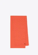 Apaszki i szaliki damskie - Delikatny szal w groszki pomarańczowy - miniaturka - grafika 1