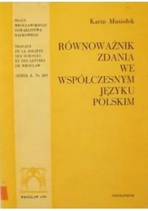 Równoważnik zdania we współczesnym języku polskim - Filologia i językoznawstwo - miniaturka - grafika 1