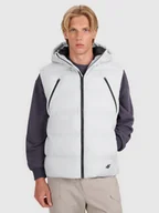 Kurtki męskie - 4F Bezrękawnik puchowy z wypełnieniem syntetycznym męski - szary S - miniaturka - grafika 1