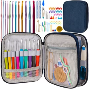 Zestaw do Szydełkowania Szydełko 2,0-8,0 Etui 86el RUHHY - Pasmanteria - miniaturka - grafika 1