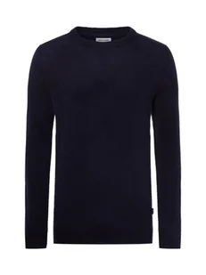 Jack & Jones Męski sweter z dzianiny - JJEGlobe Mężczyźni Bawełna niebieski jednolity, S - Swetry męskie - miniaturka - grafika 1