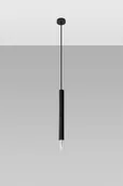 Lampy sufitowe - Sollux Lighting Lampa wisząca WEZYR 1 czarna - miniaturka - grafika 1