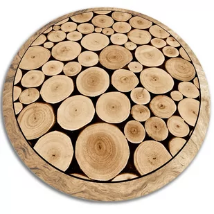 Modny uniwersalny dywan okrągły winylowy przekrój pnia fi70 cm - Dywany - miniaturka - grafika 1