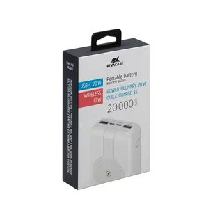RIVACASE Powerbank VA2602 20000 mAh USB-C 20W + Qi 10W biały - Powerbanki - miniaturka - grafika 4