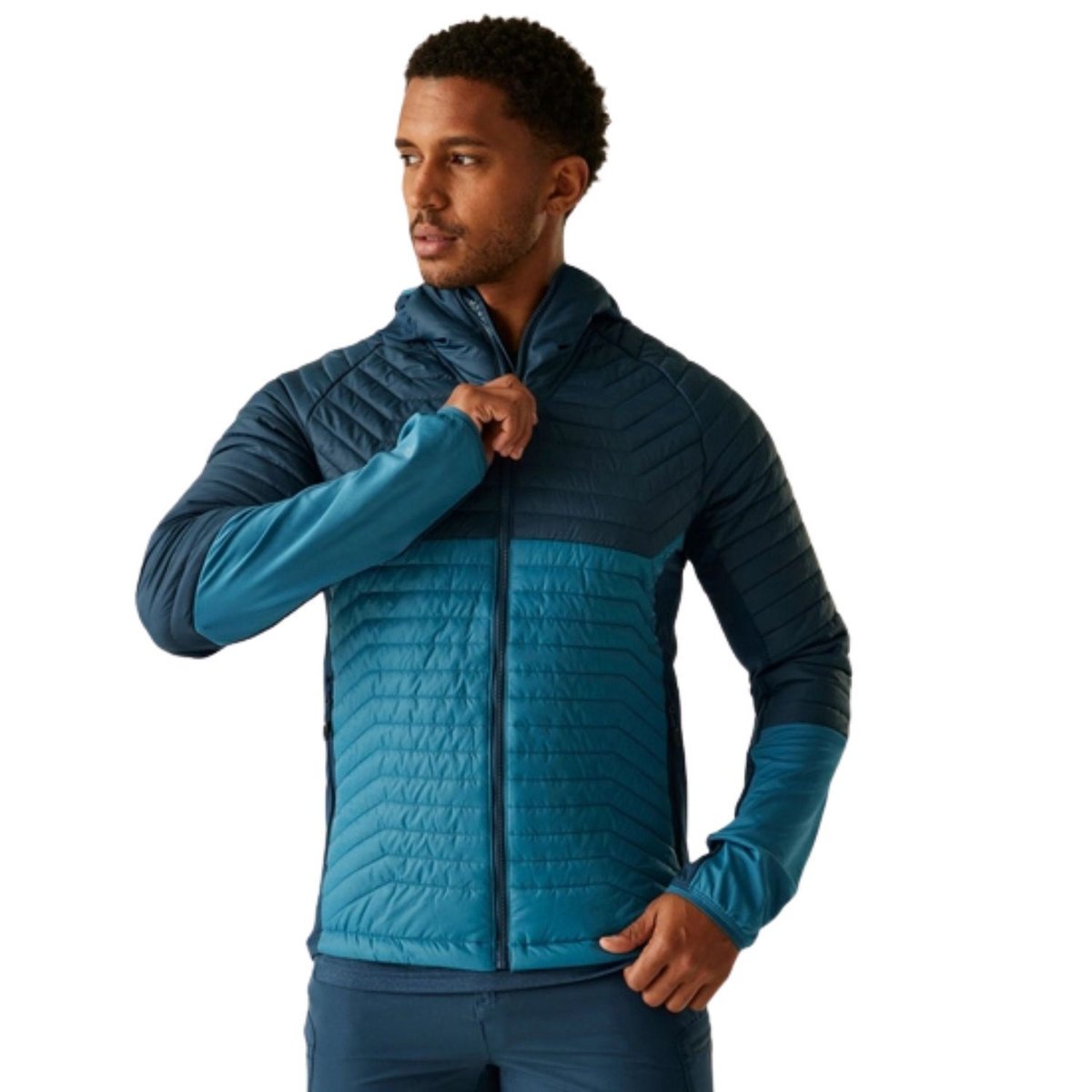 Kurtka męska Dare2b Descending II Hybrid przejściowa pikowana niebieska-XL