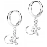 Kolczyki - Kolczyki Srebrne z Jaszczurkami Zwierzęta Gady Jaszczurki SREBRO 925 - miniaturka - grafika 1