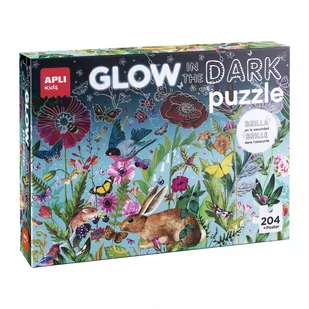 Puzzle świecące w ciemności Apli Kids - Kwiaty 6+ - Puzzle - miniaturka - grafika 1