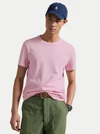 Koszulki męskie - Polo Ralph Lauren T-Shirt 710671438417 Różowy Slim Fit - miniaturka - grafika 1