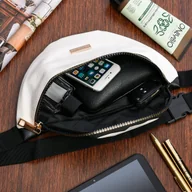 Nerki - Biała Nerka Saszetka Damska Biodrówka Beltimore Eko V19 : Kolory - Biały - miniaturka - grafika 1