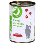 Mokra karma dla kotów - Auchan - Pełnoporcjowa karma dla kotów dorosłych mokra z wołowiną - miniaturka - grafika 1