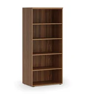 Szafy biurowe - Regał biurowy PRIMO WOOD, 1781 x 800 x 500 mm, orzech - miniaturka - grafika 1