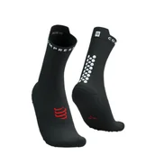 Odzież trekkingowa damska - Skarpetki biegowe Compressport ProRacing Socks V4 Run High black/white - miniaturka - grafika 1