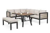 Meble ogrodowe - Meble ogrodowe narożnik nowoczesny aluminium PORTOFINO beżowy prawy - miniaturka - grafika 1