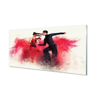 Tablice i flipcharty - Panel szkło hartowane Ludzie czerwony dym 120x60 - miniaturka - grafika 1