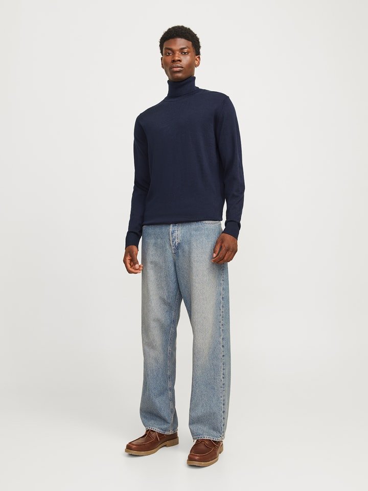 Jack & Jones Wełniany golf w kolorze granatowym