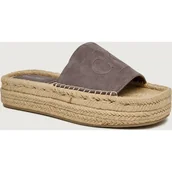 Klapki i japonki damskie - Calvin Klein Skórzane klapki - miniaturka - grafika 1