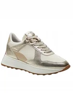 Półbuty damskie - GEOX SPORTOWE PÓŁBUTY DAMSKIE ZŁOTE SKÓRZANE 38 I1E - miniaturka - grafika 1