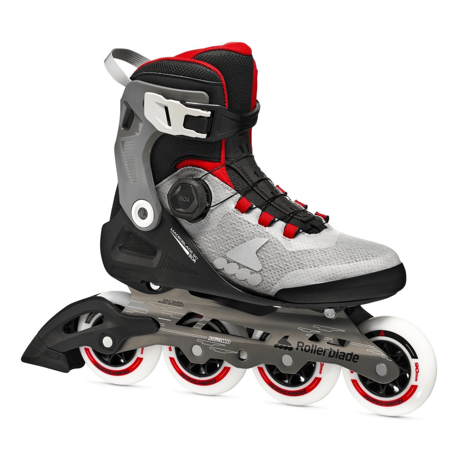 Rolki męskie Rollerblade Macroblade 90 Boa Black/Grey/Red EUR 40,5