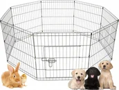 Sprzęt podróżny i transportery dla psów - KOJEC DLA SZCZENIĄT ZAGRODA WYBIEG DLA PSA KRÓLIKA ŚWINKI SKŁADANY 61cm M - miniaturka - grafika 1