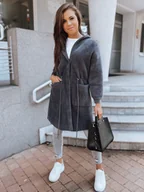 Płaszcze damskie - Płaszcz damski MELBY szary Dstreet NY0479-M - miniaturka - grafika 1