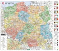 Mapy i plansze edukacyjne - Mapa Ścienna Polski - Administracyjno-Samochodowa - miniaturka - grafika 1