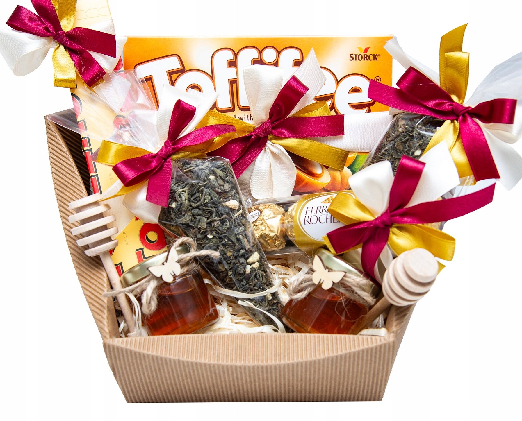 Dla Dziadków Na Dzień Babci I Dziadka Kosz Herbata Miód Czekoladki