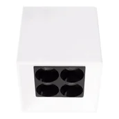 Lampy sufitowe - Sufitowa lampa kostka X-LINE C0251 Maxlight LED 5W 3000K do kuchni biały czarny - miniaturka - grafika 1