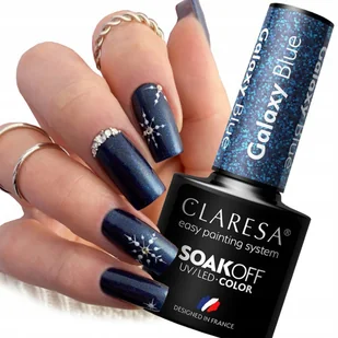 Claresa Galaxy Blue Niebieski Lakier Hybrydowy Z Brokatową Drobiną 5 Ml - Lakiery hybrydowe Claresa Galaxy Blue Niebieski Lakier Hybrydowy Z Brokatową Drobiną 5 Ml - Lakiery hybrydowe - miniaturka - grafika 1