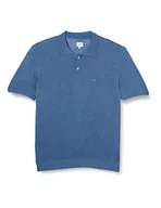 Bluzy męskie - MUSTANG Męska bluza polo w stylu C, Moonlight Blue 5169, L - miniaturka - grafika 1