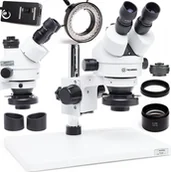Mikroskopy i lupy - Mikroskop Optyczny Stereoskopowy 10HT Plus i Oświetlenie 56x LED Soczewka - miniaturka - grafika 1