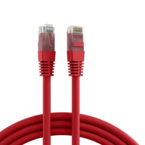 Monkey Ladder kabel sieciowy Ethernet RJ45 LSZH Cat.6A UTP, AWG24, 100% miedzi, bez alogenów, Czerwony przewód 0.5mts