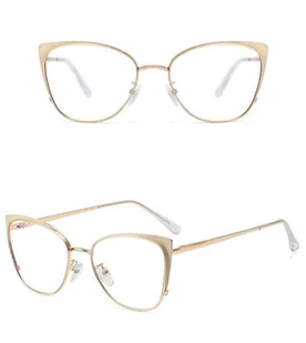Okulary kocie do komputera damskie z filtrem BLUE Light zerówki 2585-1 - Okulary korekcyjne, oprawki, szkła - miniaturka - grafika 1
