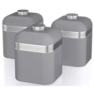 Pojemniki kuchenne - Swan Zestaw pojemników SWKA1020GRN Szary (3 sztuki) - miniaturka - grafika 1