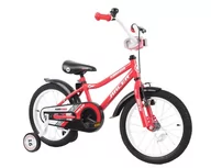Rowery - Kimet Simplebike Rower chłopięcy 16'' kółka boczne czerwony - miniaturka - grafika 1