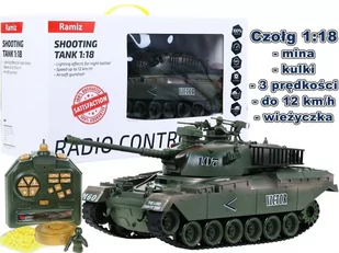 NoName Czołg M-60 Zielony 1:18 ZRC.6114 - Zabawki zdalnie sterowane - miniaturka - grafika 1