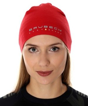 Czapka Zimowa Brubeck Termoaktywna Wełna Merino męksa damska Red L/XL
