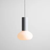 Lampy sufitowe - Lampa wisząca Flo Grey 19 – minimalistyczna szklana oprawa E14 IP20 - miniaturka - grafika 1