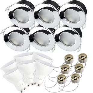 6x OPRAWA Hermetyczna + żar LED 6W GU10 łazienkowa - Oprawy, klosze i abażury - miniaturka - grafika 1