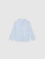 Bluzki dla niemowląt - Gocco Unisex Baby Camisa Cuello Mao De Lino koszula dziecięca, niebieski, 12 miesi?cy - miniaturka - grafika 1