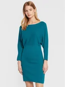 Sukienki - Sisley Sukienka dzianinowa 11APMV004 Turkusowy Regular Fit - miniaturka - grafika 1