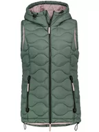 Kamizelki damskie - Sublevel Kamizelka pikowana w kolorze zielonym - miniaturka - grafika 1