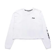 Bluzy sportowe damskie - Bluza sportowa damska Fila Wmn Calandra Cropped LS Shirt - miniaturka - grafika 1
